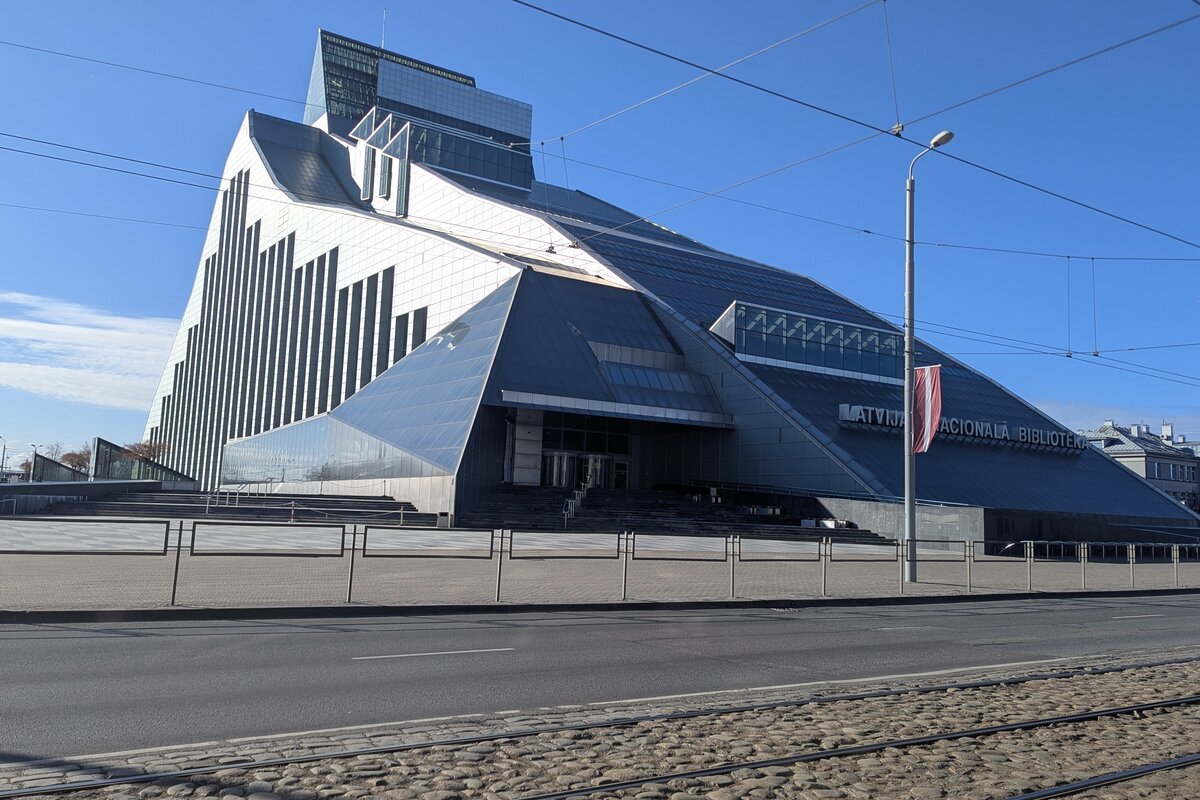 The Castle of Light — the Latvian National Library on the left bank of the Daugava, Riga