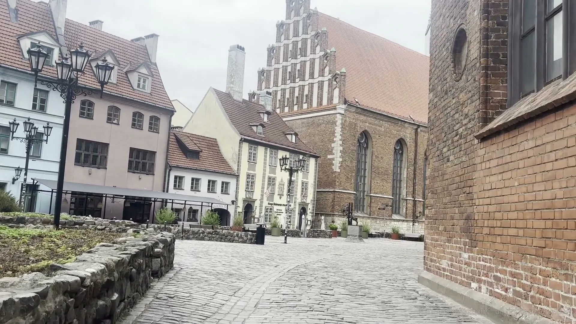 Lane beside St Peter's Church in Riga Old Town