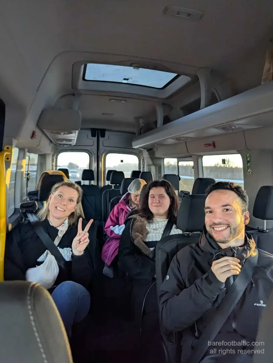 Guests in the minibus