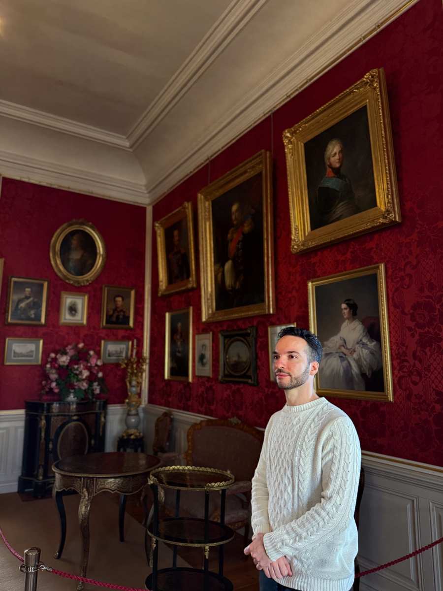 The red room at Rundāle Palace, a Bartolomeo Rastrelli baroque interior