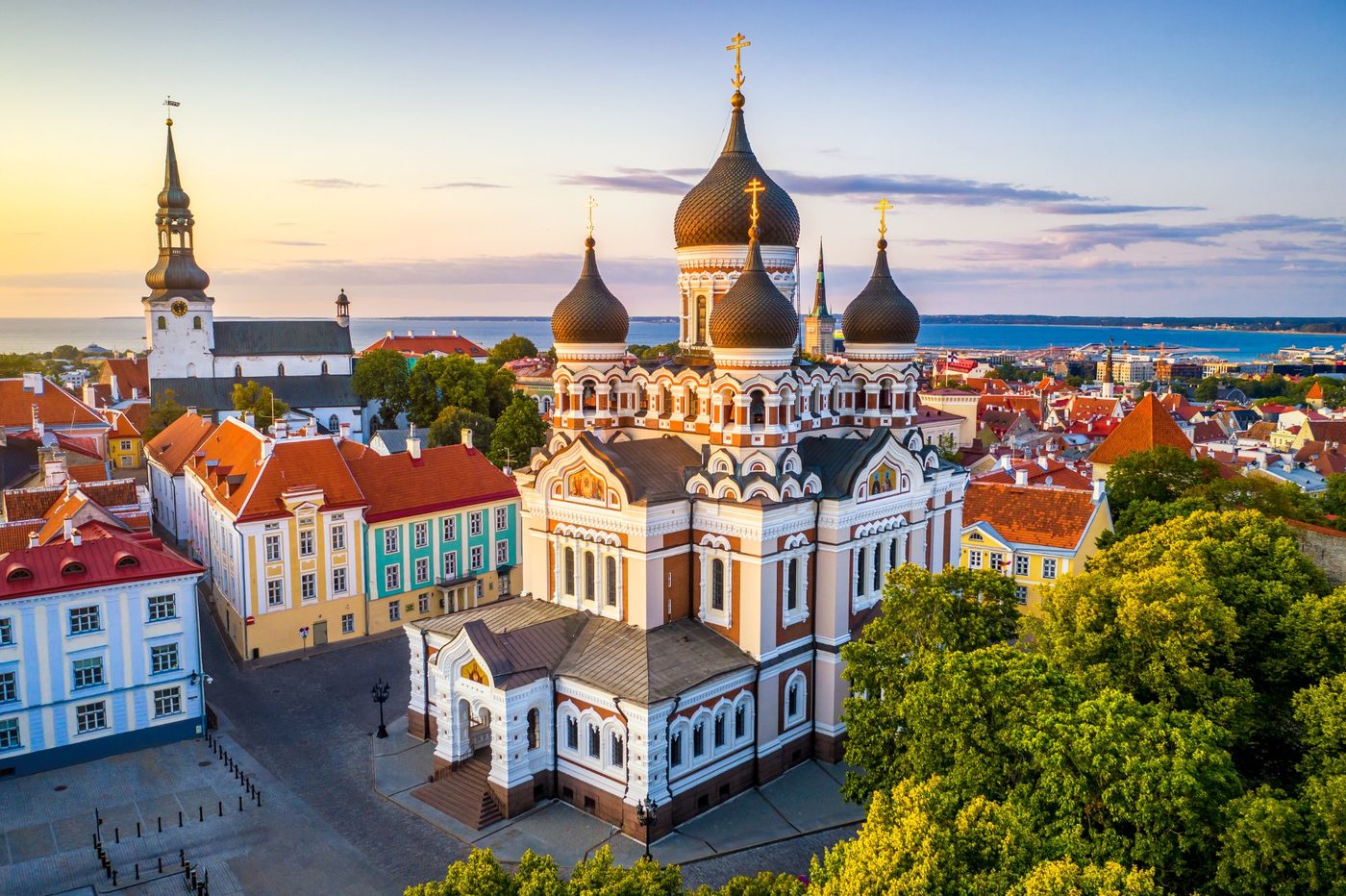 Alexander Nevsky Cathedral Aerial in Tallinn