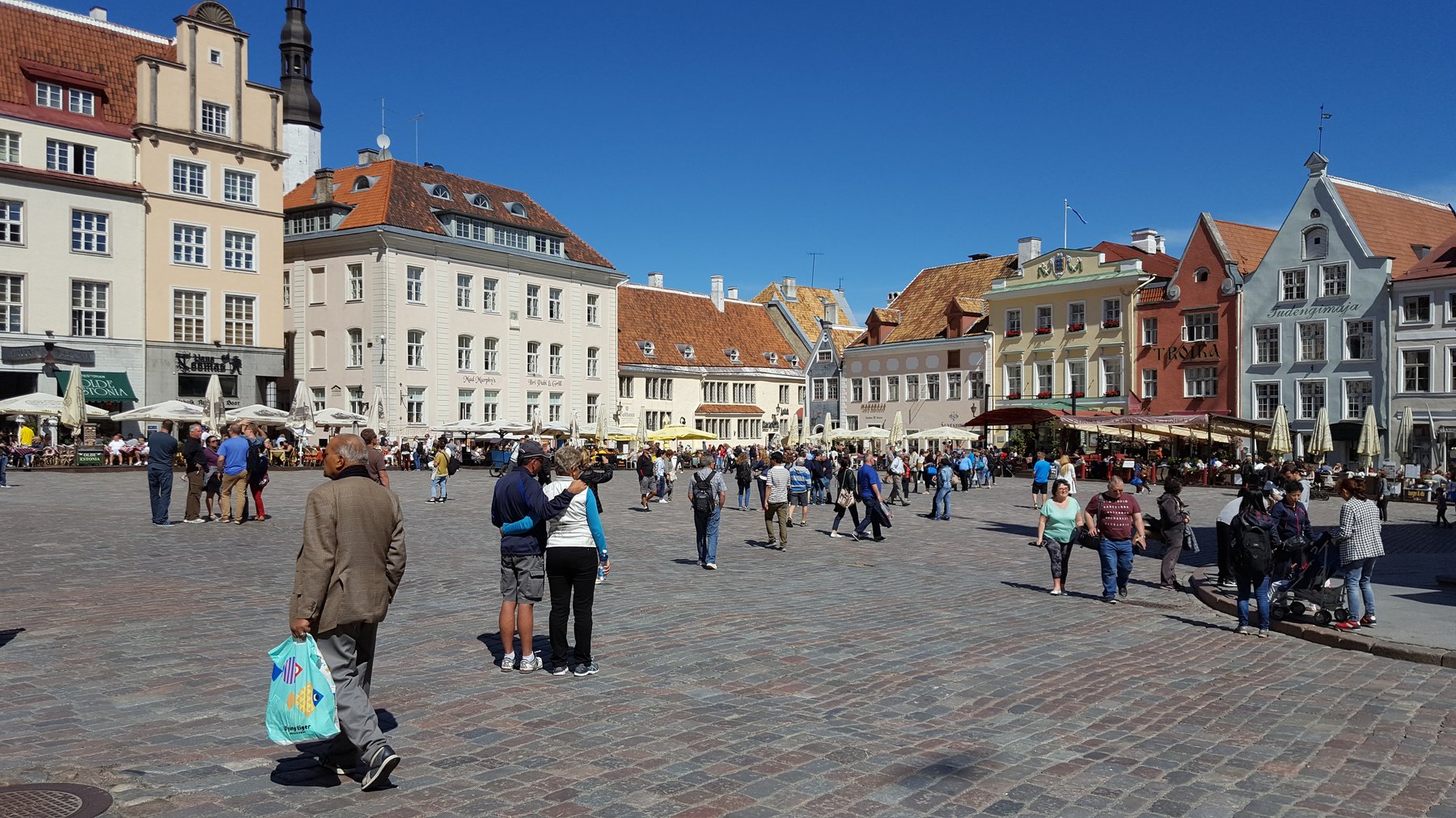Tallinn Old Town square in Estonia