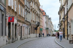 Old Town Cobblestone Street in Helsinki