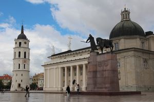 St Catherines Church City Scene in Vilnius