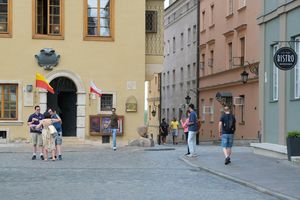 Old Town Tourists Walking in Warsaw