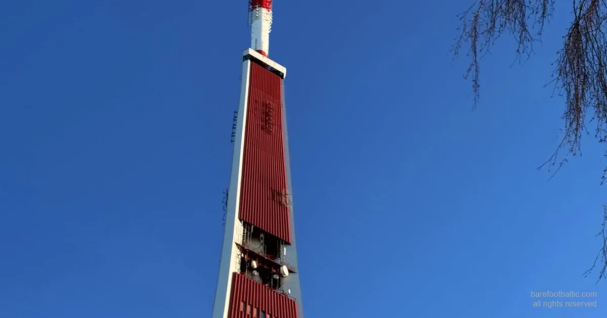 Riga's 368.5 m TV Tower — the tallest free-standing structure in the European Union.